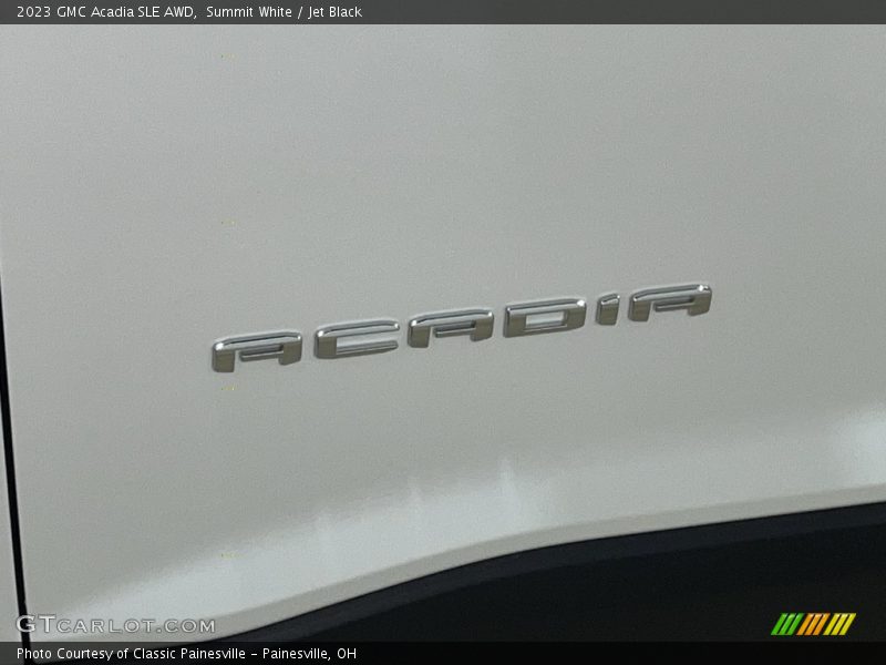 Summit White / Jet Black 2023 GMC Acadia SLE AWD