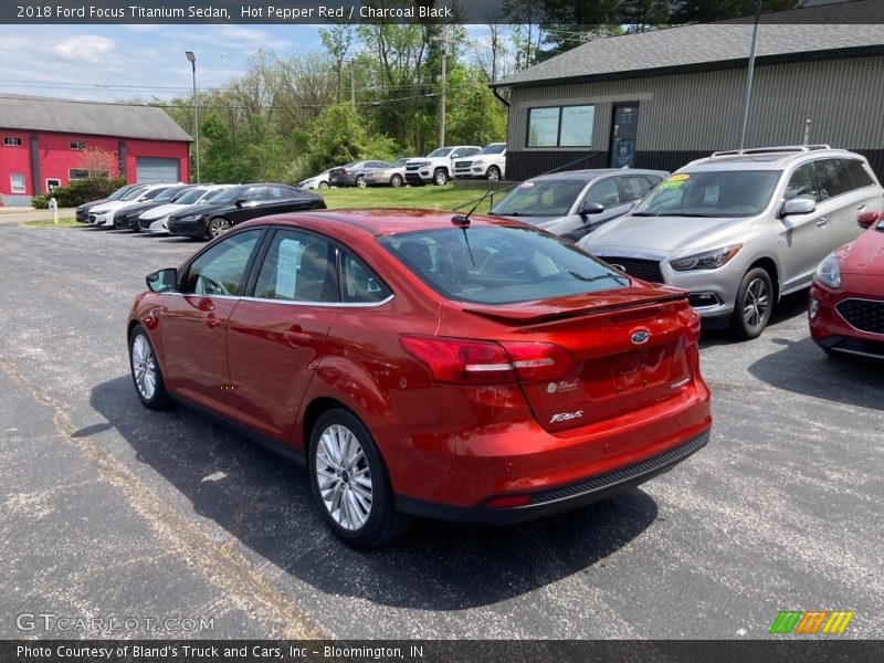 Hot Pepper Red / Charcoal Black 2018 Ford Focus Titanium Sedan