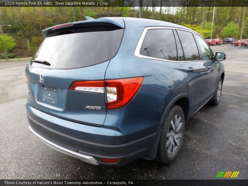 Steel Sapphire Metallic / Gray 2020 Honda Pilot EX AWD