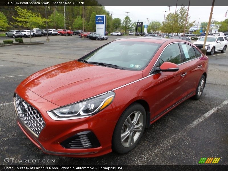 Scarlet Red / Black 2019 Hyundai Sonata Sport