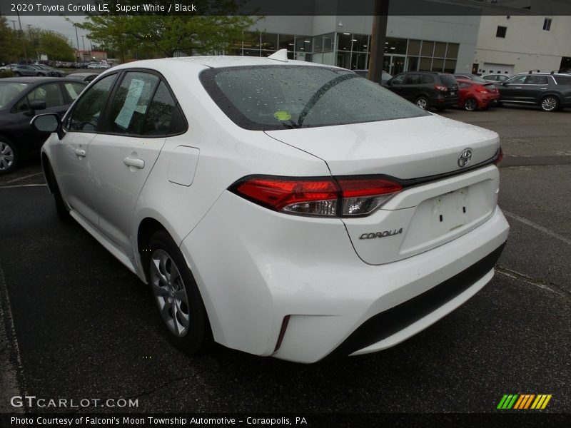 Super White / Black 2020 Toyota Corolla LE