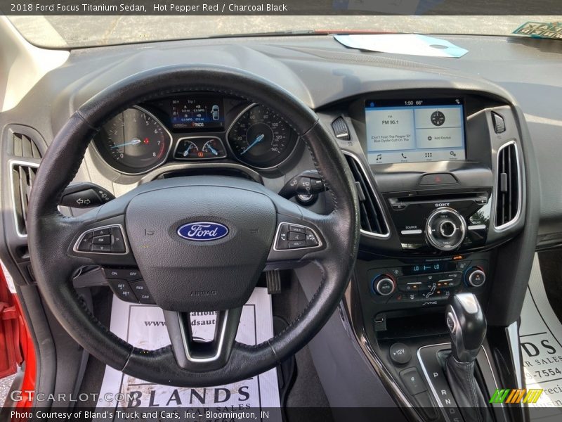 Hot Pepper Red / Charcoal Black 2018 Ford Focus Titanium Sedan