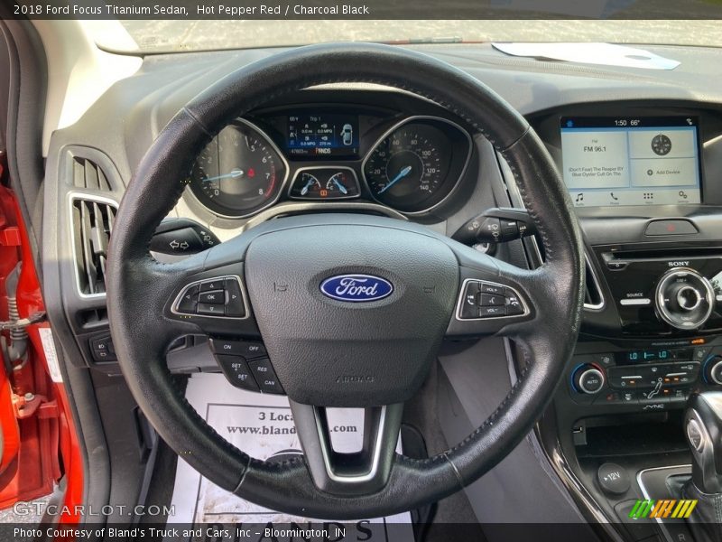 Hot Pepper Red / Charcoal Black 2018 Ford Focus Titanium Sedan