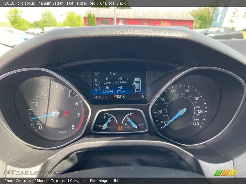 Hot Pepper Red / Charcoal Black 2018 Ford Focus Titanium Sedan