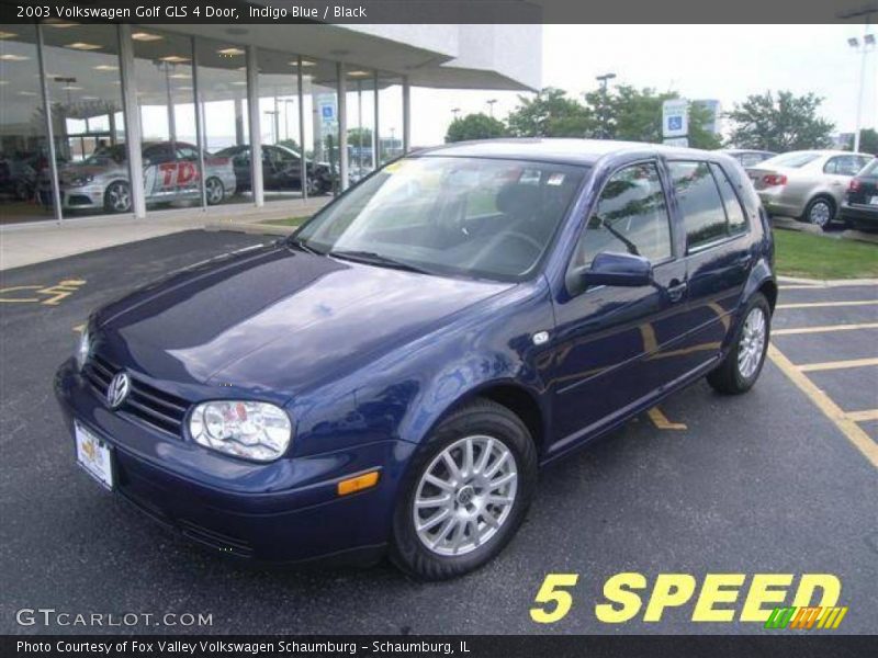 Indigo Blue / Black 2003 Volkswagen Golf GLS 4 Door