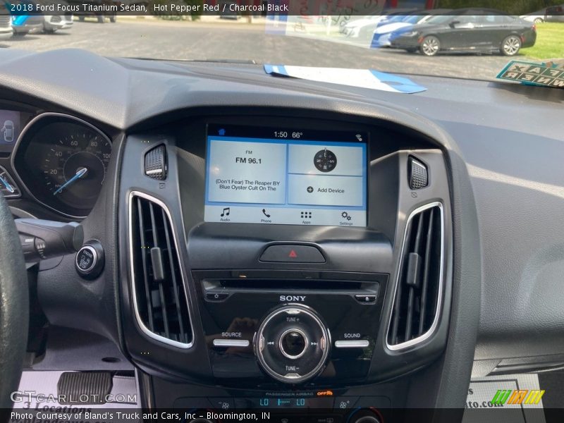 Hot Pepper Red / Charcoal Black 2018 Ford Focus Titanium Sedan