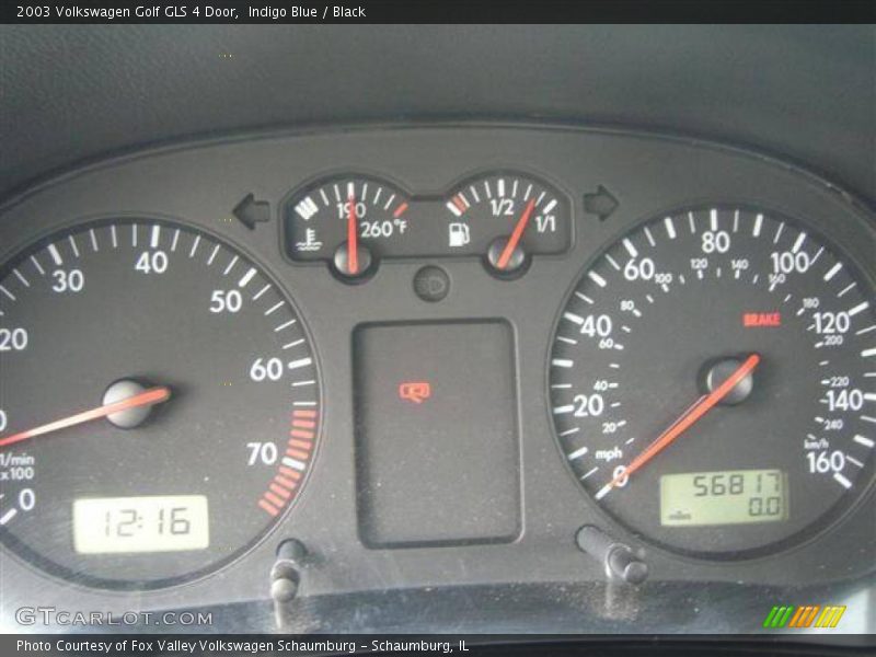 Indigo Blue / Black 2003 Volkswagen Golf GLS 4 Door