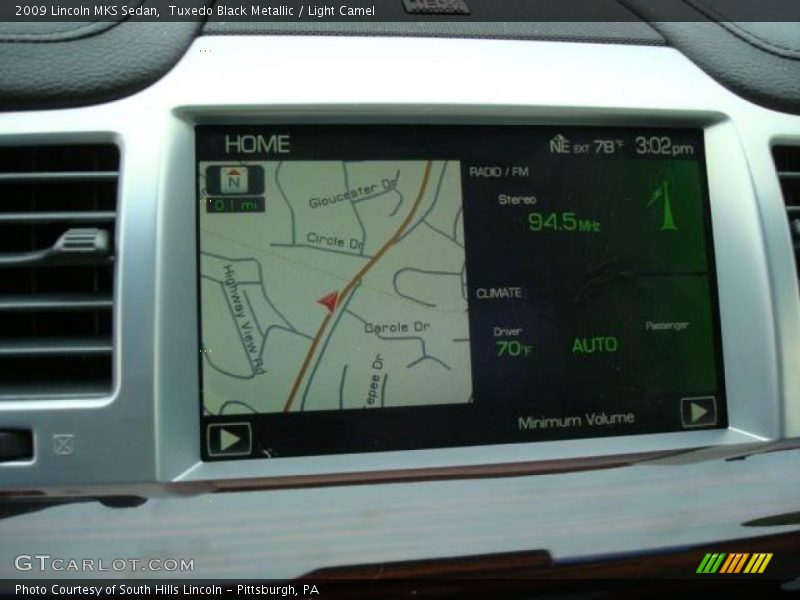 Tuxedo Black Metallic / Light Camel 2009 Lincoln MKS Sedan