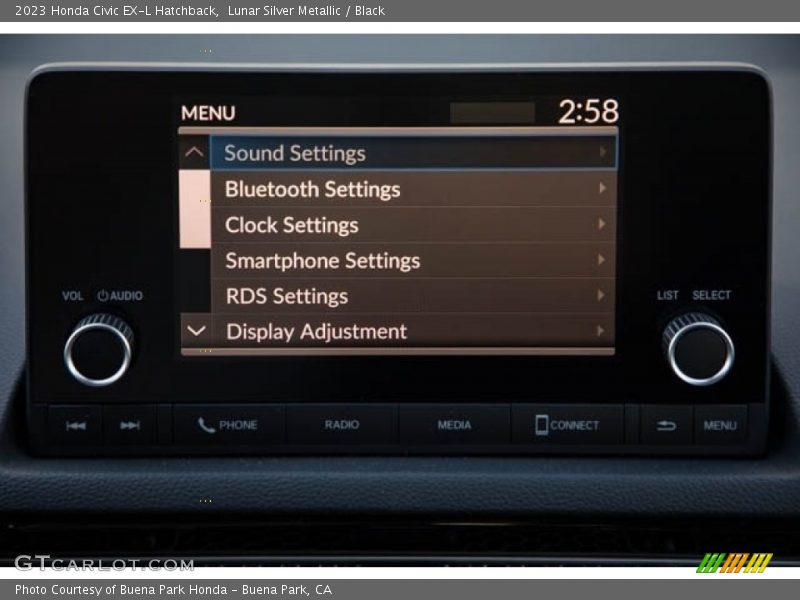 Lunar Silver Metallic / Black 2023 Honda Civic EX-L Hatchback