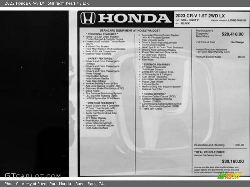 Still Night Pearl / Black 2023 Honda CR-V LX