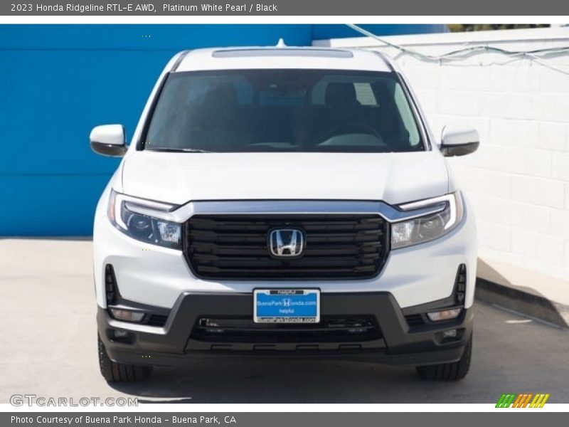 Platinum White Pearl / Black 2023 Honda Ridgeline RTL-E AWD