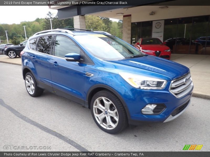 Lightning Blue / Chromite Gray/Charcoal Black 2019 Ford Escape Titanium 4WD
