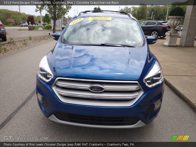 Lightning Blue / Chromite Gray/Charcoal Black 2019 Ford Escape Titanium 4WD
