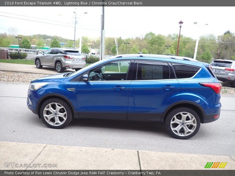 Lightning Blue / Chromite Gray/Charcoal Black 2019 Ford Escape Titanium 4WD