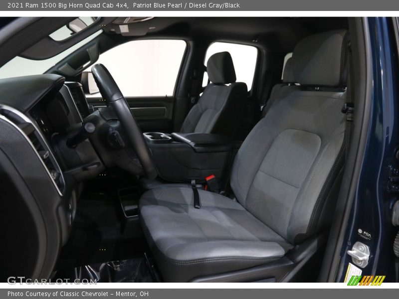 Patriot Blue Pearl / Diesel Gray/Black 2021 Ram 1500 Big Horn Quad Cab 4x4