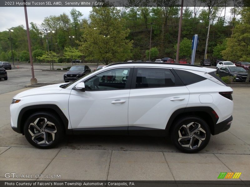 Serenity White / Gray 2023 Hyundai Tucson SEL AWD