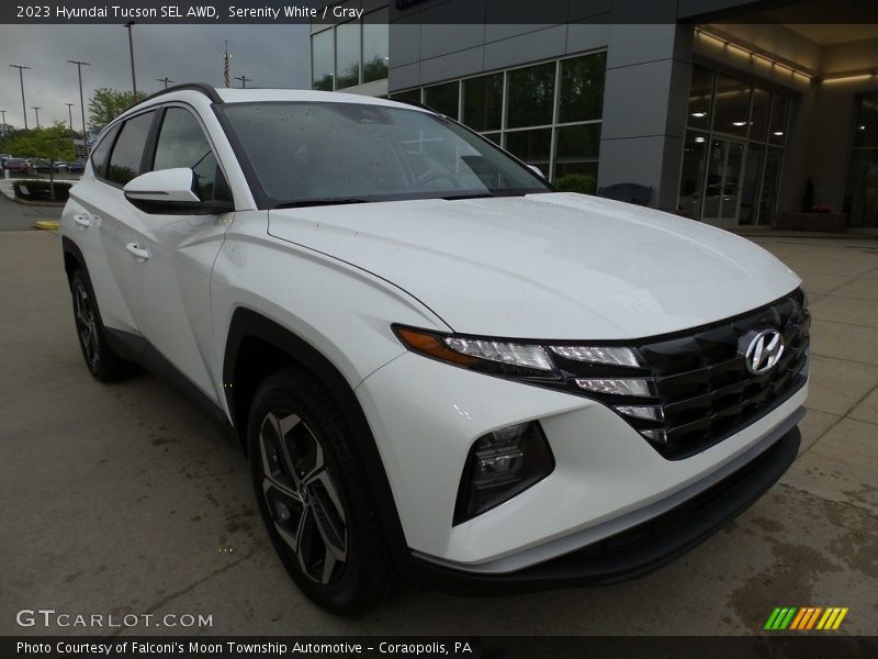 Serenity White / Gray 2023 Hyundai Tucson SEL AWD
