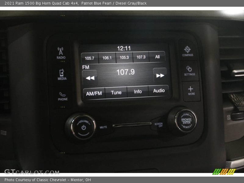 Patriot Blue Pearl / Diesel Gray/Black 2021 Ram 1500 Big Horn Quad Cab 4x4