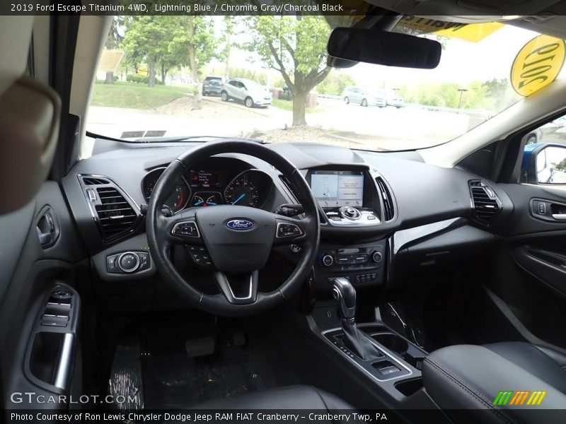 Lightning Blue / Chromite Gray/Charcoal Black 2019 Ford Escape Titanium 4WD