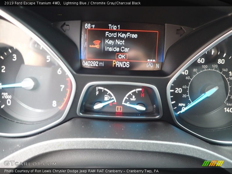 Lightning Blue / Chromite Gray/Charcoal Black 2019 Ford Escape Titanium 4WD