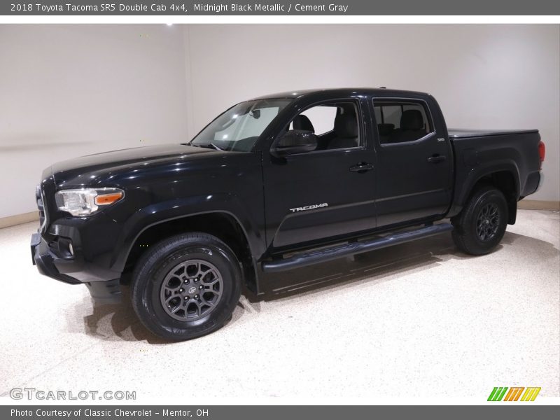 Midnight Black Metallic / Cement Gray 2018 Toyota Tacoma SR5 Double Cab 4x4