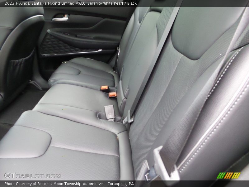 Serenity White Pearl / Black 2023 Hyundai Santa Fe Hybrid Limited AWD