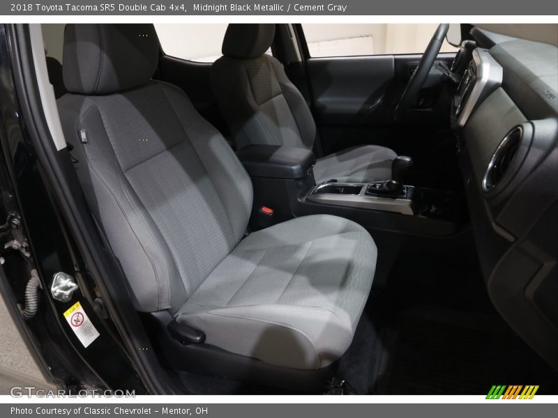 Midnight Black Metallic / Cement Gray 2018 Toyota Tacoma SR5 Double Cab 4x4