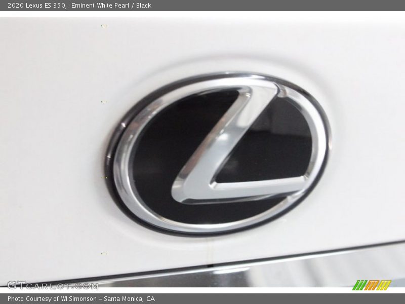 Eminent White Pearl / Black 2020 Lexus ES 350