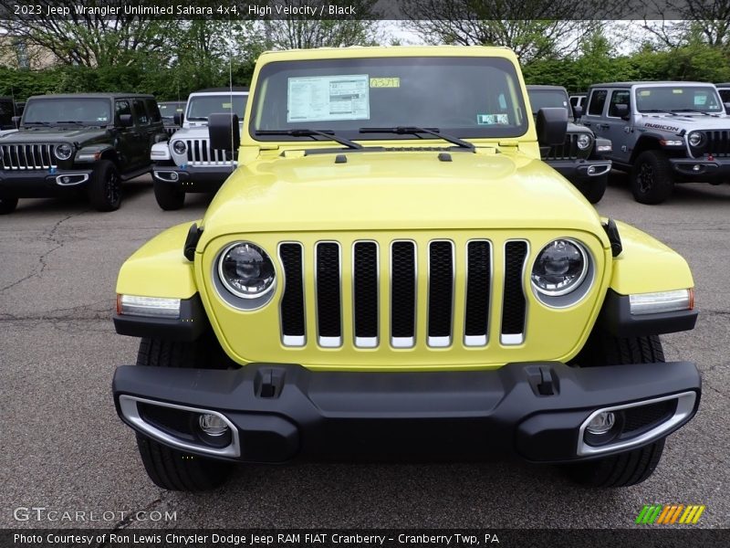 High Velocity / Black 2023 Jeep Wrangler Unlimited Sahara 4x4