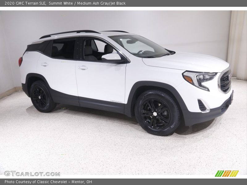 Summit White / Medium Ash Gray/Jet Black 2020 GMC Terrain SLE