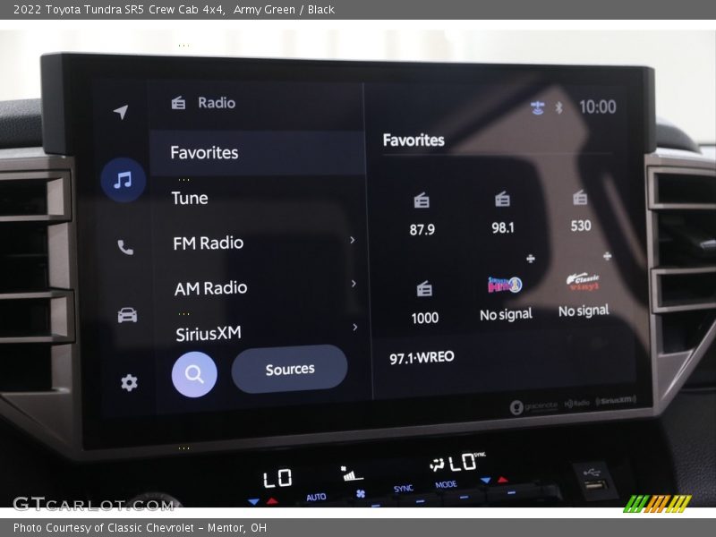 Controls of 2022 Tundra SR5 Crew Cab 4x4