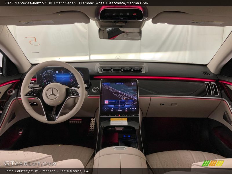 Diamond White / Macchiato/Magma Grey 2023 Mercedes-Benz S 500 4Matic Sedan