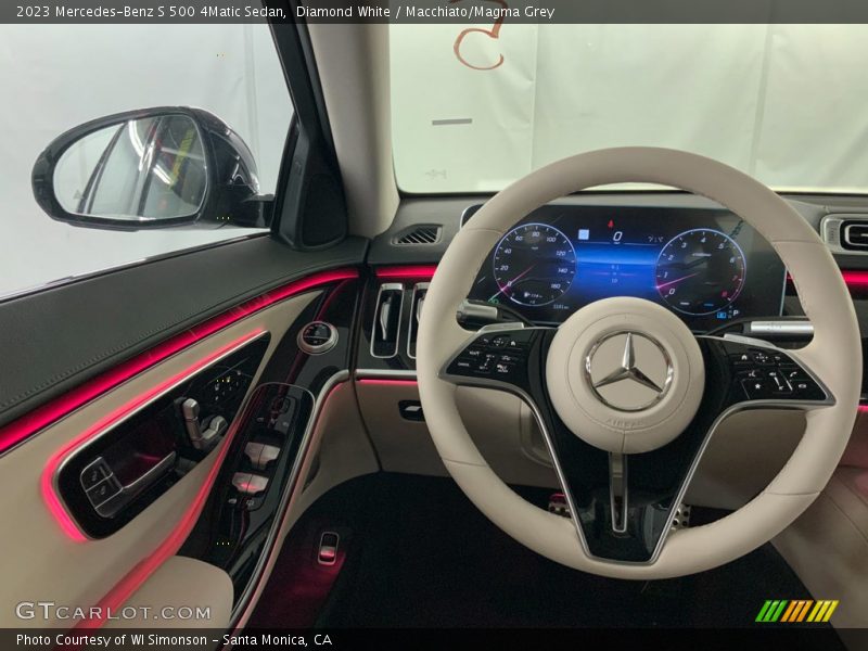 Diamond White / Macchiato/Magma Grey 2023 Mercedes-Benz S 500 4Matic Sedan