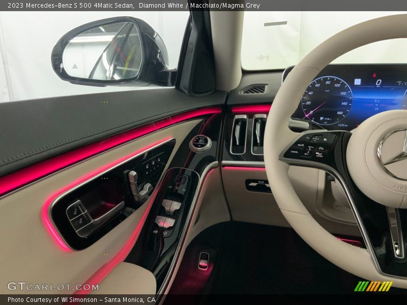 Diamond White / Macchiato/Magma Grey 2023 Mercedes-Benz S 500 4Matic Sedan
