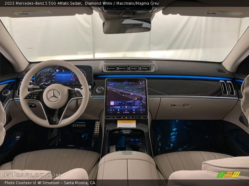 Diamond White / Macchiato/Magma Grey 2023 Mercedes-Benz S 500 4Matic Sedan