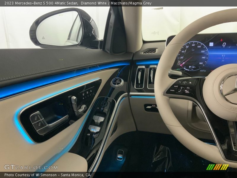 Diamond White / Macchiato/Magma Grey 2023 Mercedes-Benz S 500 4Matic Sedan