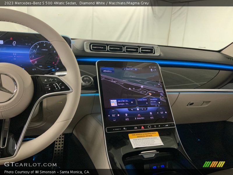 Diamond White / Macchiato/Magma Grey 2023 Mercedes-Benz S 500 4Matic Sedan