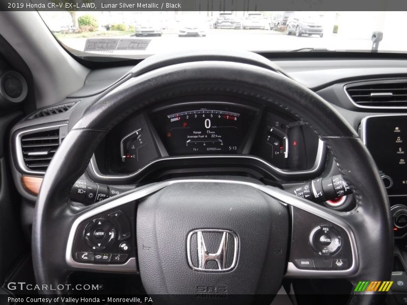 Lunar Silver Metallic / Black 2019 Honda CR-V EX-L AWD