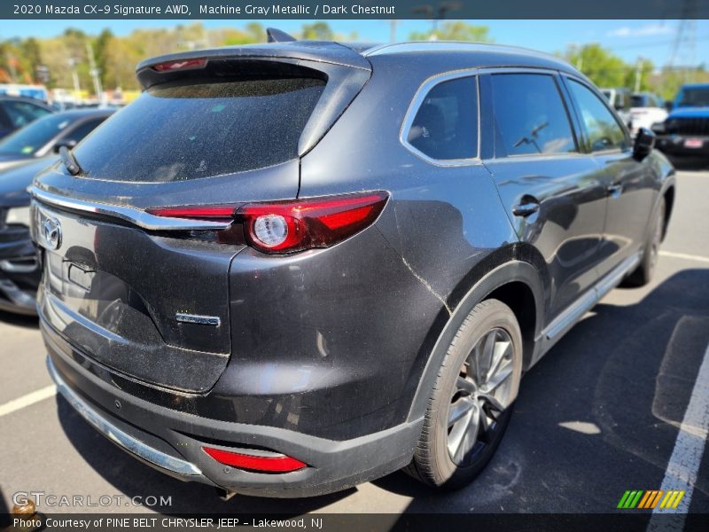 Machine Gray Metallic / Dark Chestnut 2020 Mazda CX-9 Signature AWD