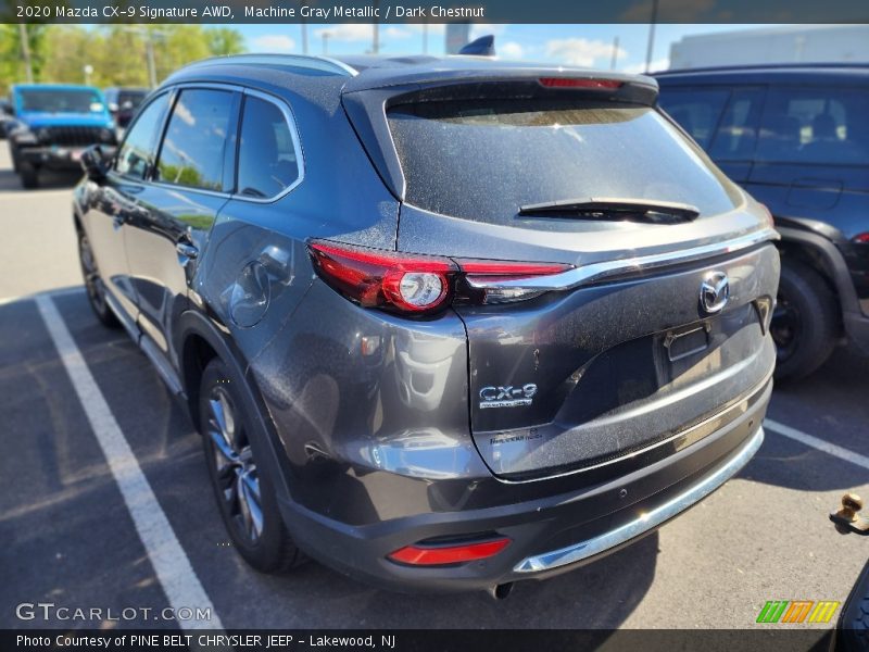 Machine Gray Metallic / Dark Chestnut 2020 Mazda CX-9 Signature AWD