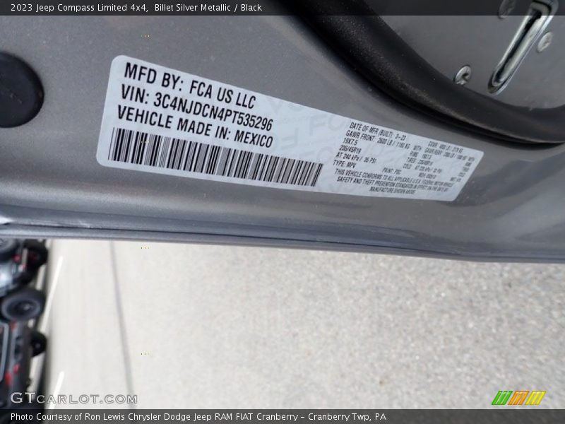 Billet Silver Metallic / Black 2023 Jeep Compass Limited 4x4
