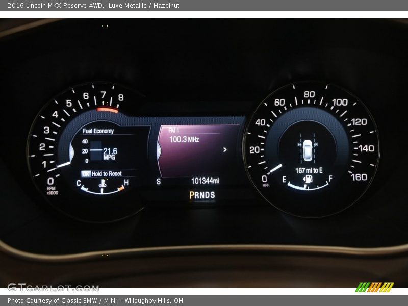  2016 MKX Reserve AWD Reserve AWD Gauges