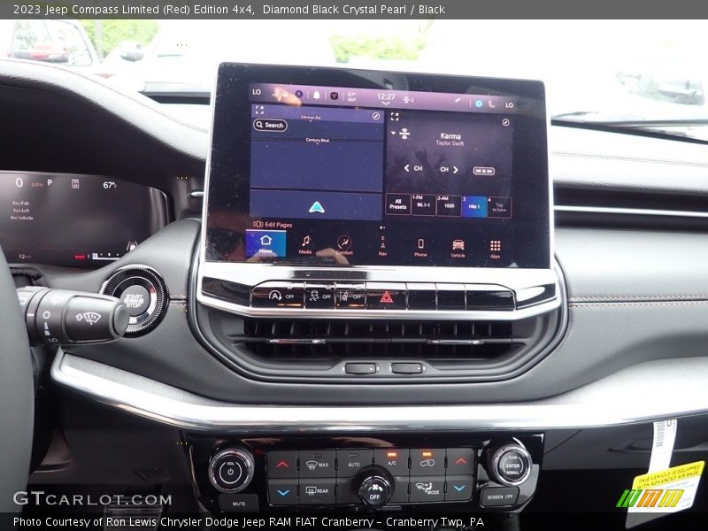 Controls of 2023 Compass Limited (Red) Edition 4x4