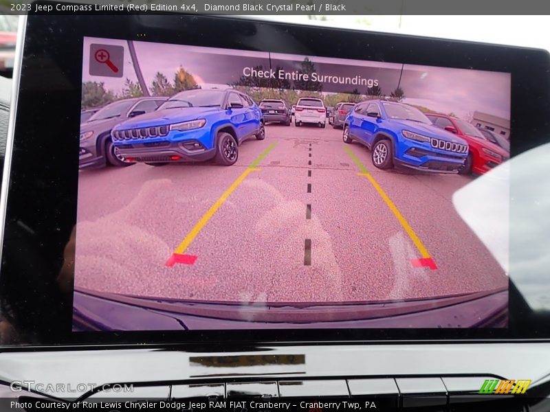 Controls of 2023 Compass Limited (Red) Edition 4x4