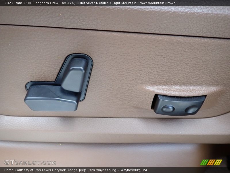 Billet Silver Metallic / Light Mountain Brown/Mountain Brown 2023 Ram 3500 Longhorn Crew Cab 4x4