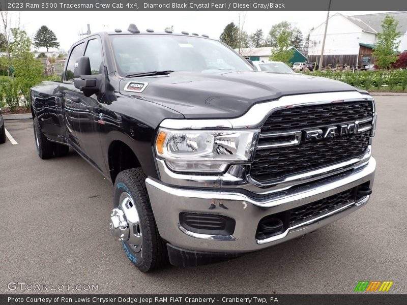 Diamond Black Crystal Pearl / Diesel Gray/Black 2023 Ram 3500 Tradesman Crew Cab 4x4