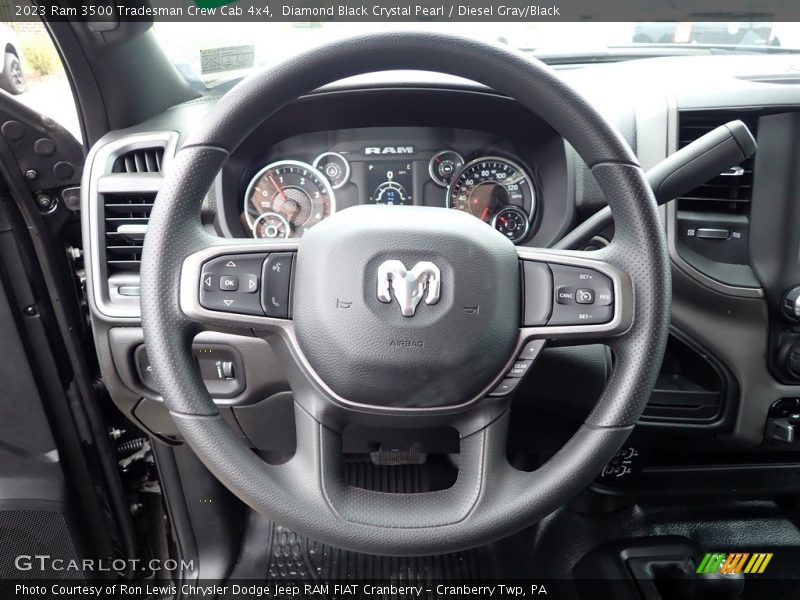 Diamond Black Crystal Pearl / Diesel Gray/Black 2023 Ram 3500 Tradesman Crew Cab 4x4