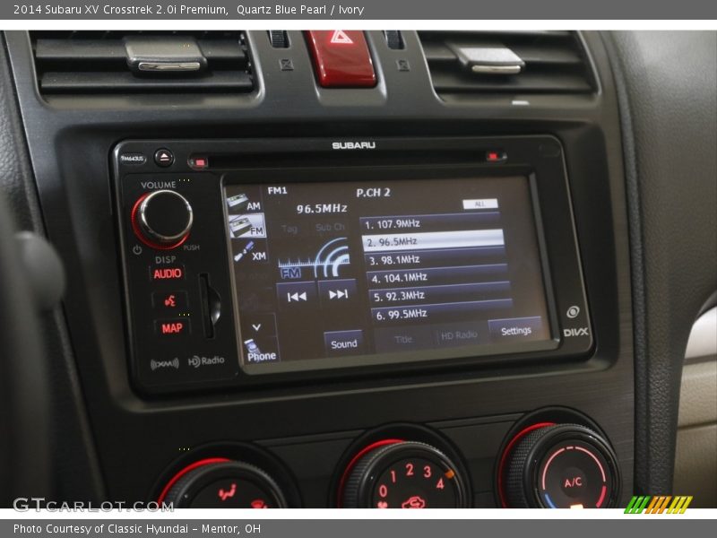 Controls of 2014 XV Crosstrek 2.0i Premium