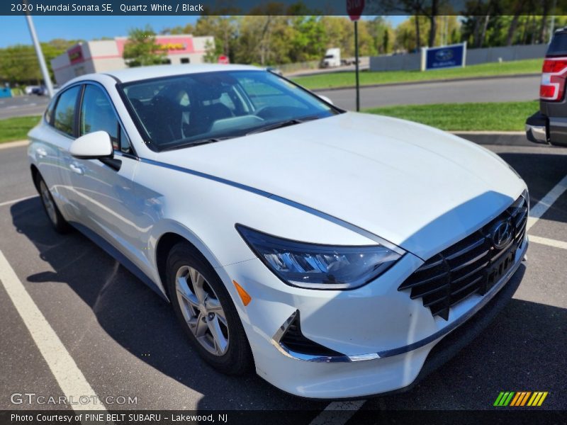 Quartz White / Black 2020 Hyundai Sonata SE