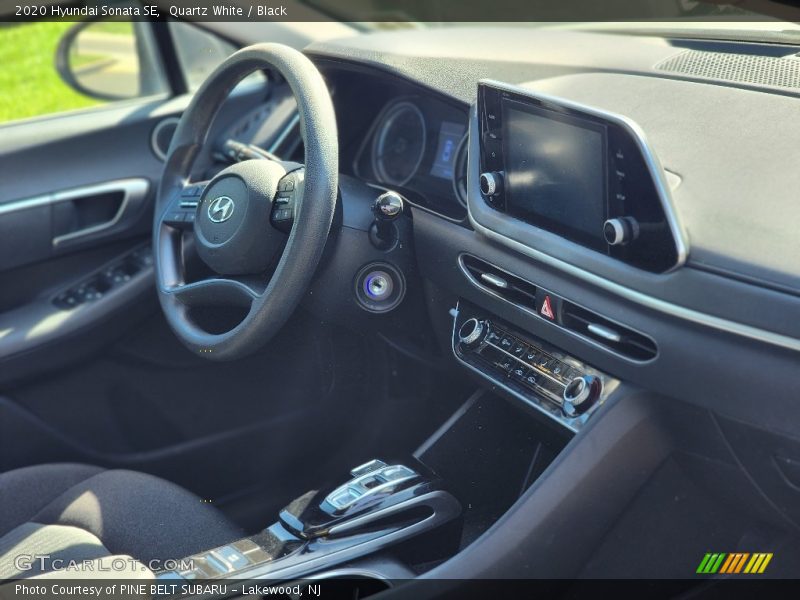 Quartz White / Black 2020 Hyundai Sonata SE